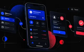 Minh họa kiểm thử giao diện ứng dụng ngân hàng với các tầng kiểm thử từ API đến UI trên thiết bị di động
