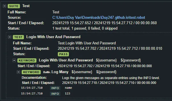 Log sử dụng JSON từ cmd line